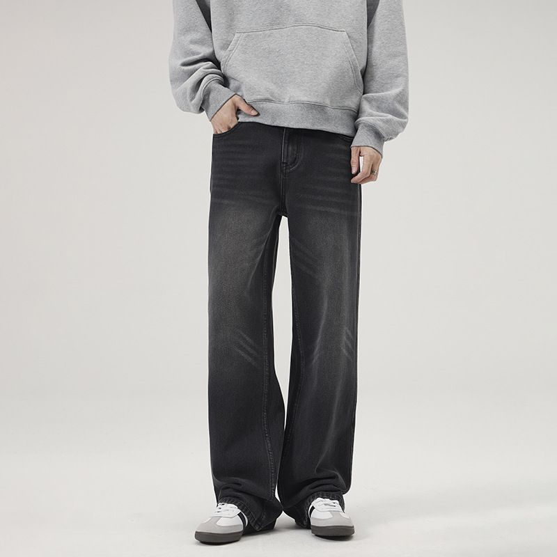Vintage Washed Denim Bell-Bottom Jeans For Men & Women - Relaxed Fit Retro High-Waisted Wide Leg Trousers_mkmklike.com