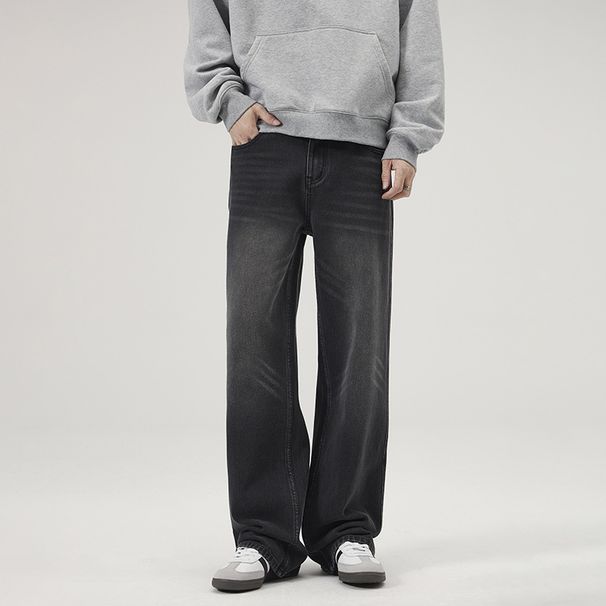 Vintage Washed Denim Bell-Bottom Jeans For Men & Women - Relaxed Fit Retro High-Waisted Wide Leg Trousers_mkmklike.com