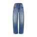 Women's Vintage Washed Denim Wide Leg Jeans Casual Stretch Cotton Fashionable Spring/Autumn Office Lady Style_mkmklike.com