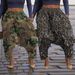 Women's Clothing Trendy Camouflage Ripped Harem Pants For Women Loose Street Style Drop Crotch Distressed And Ripped_mkmklike.com