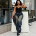 Women's Wide Leg Jeans European American Style Washed Tie Dye Distressed Straight Leg Cargo Pants Fashion_mkmklike.com