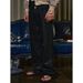 Hand-Brushed Waxed Washed Vintage Jeans - Bootcut Straight Leg Coated Denim Pants For Men & Women (Black, S-XXXL)_mkmklike.com