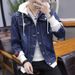 Loom 2025 Autumn Winter New Denim Loose Korean Style Men's Fashionable Jacket Two-Piece Coat Clothing_mkmklike.com