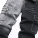 Men's Clothing Slim Spring Autumn Fit Mid-Waisted Color-Block Denim Cargo Pants Trendy Cotton Jeans Four Seasons Wear_mkmklike.com