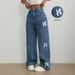 Women's Clothing Y2K Street Style Bow Collage Washed Jeans Loose Straight Wide Leg Trousers For Women Fashion_mkmklike.com
