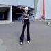 Exclusive Black Flared Jeans Women, American Style, New Winter Model, Slimming High-waisted Bootcut Pants For Petite_mkmklike.com
