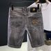 Men's Clothing Men's Ripped And Patched Denim Shorts Trendy Summer Lightweight Patchwork Cargo Style With Multiple Pockets Five Point Length_mkmklike.com