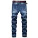 Men's Distressed Jeans Cross Border Supply Personalized Camouflage Patchwork Trendy American Jeans_mkmklike.com