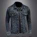 Loom Europe Station 2023 Autumn New Washed Brand Embroidered Denim Men's Jacket Casual Coat Trendy_mkmklike.com