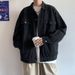 Vintage Turn-Down Collar Jacket For Men, Spring And Autumn, Japanese Style, Solid Color, Hip-Hop, Loose Casual, Ins_mkmklike.com
