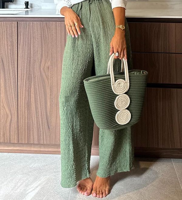Women's Clothing spring and autumn new printed long sleeved single breasted trousers suit INS casual loose two piece suit_mkmklike.com