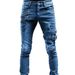 Men’s Motorcycle Style Stretch Skinny Jeans – Trendy Slim Fit, Comfortable & Stylish For Everyday Wear_mkmklike.com