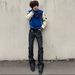 Slim Fit Bootcut Raw Denim Jeans Four-Line Embroidery Comfortable Stretch Premium Everyday Wear Men's Clothing_mkmklike.com