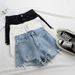 Women's High-Waisted Wide Leg Denim Shorts Korean Style Loose Fit Ripped Slimming Hot Pants Chic Trendy Summer HyunA Inspired_mkmklike.com