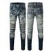 Men's Clothing Hot Brand Men's Jeans Men's Slim American Style Trendy Men's Motorcycle Men's Elastic Multi Pocket Pants_mkmklike.com