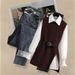 Women's Clothing Small autumn denim suit for women in early spring temperament flesh covering and age reducing shirt vest and pants_mkmklike.com