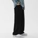 Men's Clothing Light Colored Drawstring Jeans Men's Summer Thin New Large Size Straight Loose Trendy Couple Wide Leg Pants_mkmklike.com
