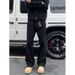Nordmann Slightly Flared Black Jeans For Men 2025 New Trendy Brand High-end Fleece-lined Thickened Autumn Winter Straight Loose_mkmklike.com