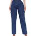 Cross-border European And American Women's Jeans 2023 New Multi-pocket High-waisted Elastic Waistband Cargo Pants_mkmklike.com