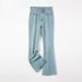 Xinchangjing Four-way Stretch High-waisted Jeans For Women, Light Blue, Elastic, Slimming And Slightly Flared_mkmklike.com