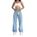 High Street plus Size Straight Leg Jeans for Women Fashionable Slim Fit Trousers Elegant Russian Cross Border Trade Style Spring Autumn_mkmklike.com