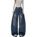 American High Street Style Ripped Jeans For Women, New Spring Collection, Loose Fit, Slimming, Three-dimensional Cut,_mkmklike.com