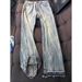 Washed And Made Old Lightning Pattern Jeans, Men's American Trendy High Street Brand, Rough Edge Design, Straight Tube, Slightly Pulled And Thin Pants_mkmklike.com