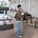 Men's Washed Blue Straight Leg Jeans High Street Style Trendy Versatile Casual Long Pants Wide Leg_mkmklike.com