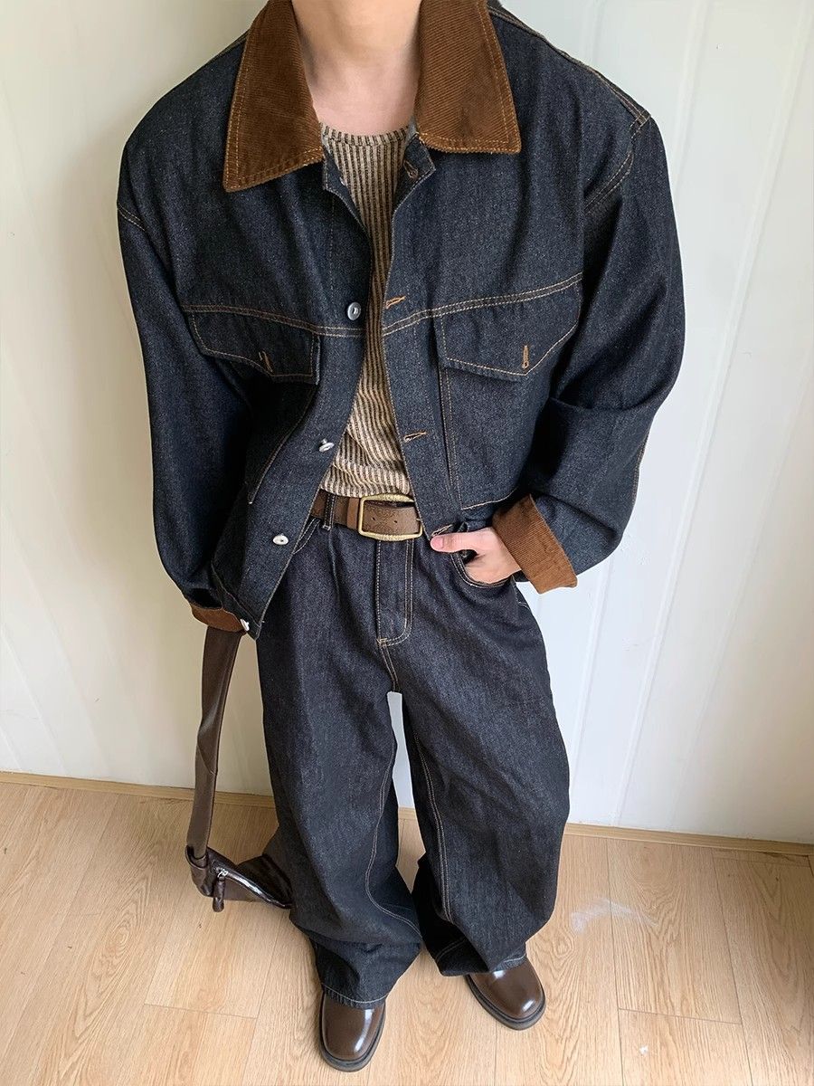 Men's Clothing Vintage Barn Jacket – Oversized Denim Workwear Coat For Men (Black, S-XXL) Hot-selling_mkmklike.com
