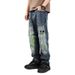 Men's High-Street Distressed Paint-Splatter Jeans – Ripped & Washed, Straight-Leg Relaxed Fit (Sizes 28-38, 80% Cotton Stretch, Vintage Blue)_mkmklike.com