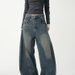 Men's Clothing New Curved Blade Design Banana Sickle Pants American Retro Patchwork Deconstructed Jeans For Men And Women Wide Leg Long Pants_mkmklike.com