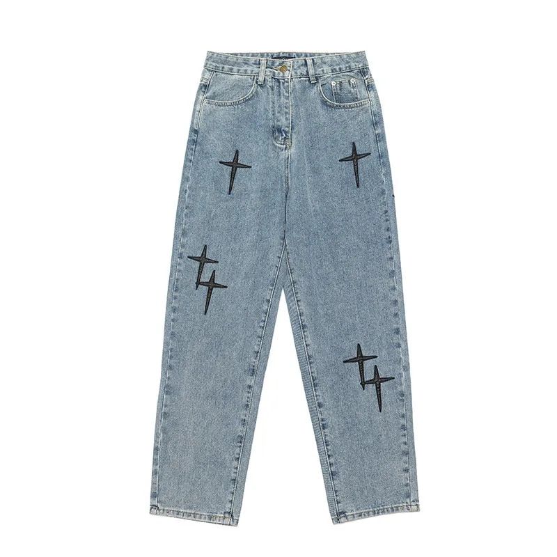 Wide Leg Cargo Pants 2022 Streetwear Baggy Men Jeans Spring Autumn Men Korean Fashion Loose Straight Male Brand Clothing_mkmklike.com