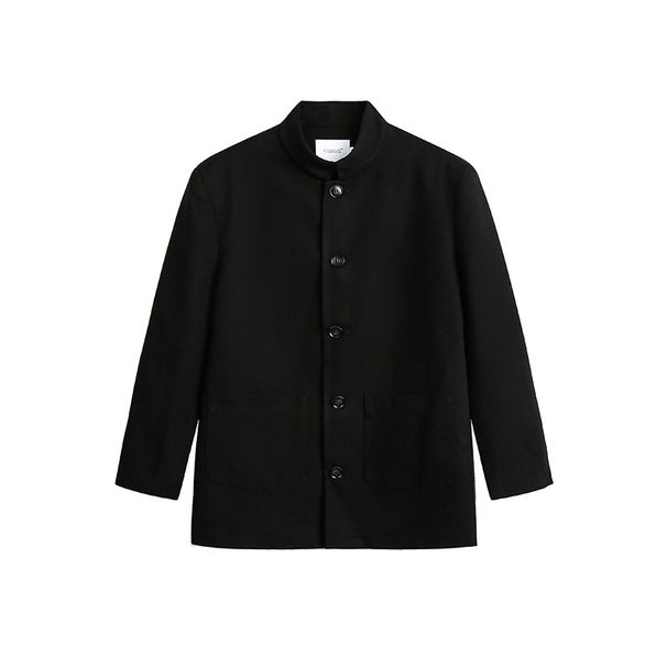 Nanxia Disguise 2024 Spring New Solid Color Stand Collar Jacket Japanese Retro Cardigan Long Sleeve Men's Coat_mkmklike.com