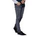 Men's Slim Fit Stretch Jeans Skinny Trousers Mid-Rise Waist Lightweight Summer Denim Distressed Wash_mkmklike.com