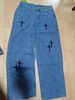 Men's Cropped Straight Leg Jeans Korean Style Wide Leg Loose Fit Casual Trendy Spring Autumn Hong Kong Style Pants_mkmklike.com