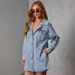 Oversized Denim Shacket For Women – Vintage Washed Polo Collar Coat (S-XL, Classic Blue, Streetwear Staple)_mkmklike.com