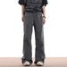 Men's Trendy High Waist Cargo Jeans with Pockets Loose Straight Leg Wide Leg Retro American Style Casual Trousers_mkmklike.com