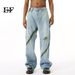 EF JEANS | 2024 New American Trend Street Hip Hop Graffiti Contrast Color Ripped Straight Jeans Men_mkmklike.com
