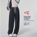 Thickened Denim High-waisted Winter Women's Pants, Distressed Vintage Black, Fleece-lined 800g, Wide-leg Casual_mkmklike.com