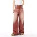 Men’s Retro Washed Red Jeans – High Street Loose Straight Leg Denim Pants (XS-XL)_mkmklike.com