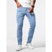 Men's Ripped Stretchy Slim Fit Jeans Style Long Pants Trendy Summer Style Version Skinny Jeans_mkmklike.com
