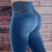 High-Waisted Flared Stretch Jeans For Women – Slimming & Comfortable Denim Pants With Button Fly (Dark Blue, Navy, Light Blue)_mkmklike.com