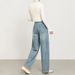Clair Flocked Thickened Denim Scimitar Pants For Women 2025 Autumn Winter New High Waist Loose Banana Trousers_mkmklike.com