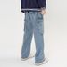 Nordmann Functional Style Cargo Jeans For Men, Autumn And Winter American Retro Large Pocket Casua, Loose Straight-Leg_mkmklike.com