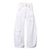 Men's Loose Wide-Leg Cargo Jeans With Asymmetrical Patchwork & Contrast Stitching - Trendy Streetwear Straight Pants For Casual Wear_mkmklike.com