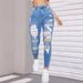 Women's High Waist Ripped Stretch Skinny Jeans - Trendy Distressed Denim Pants With Comfort Fit (S-XXL, Light Blue)_mkmklike.com