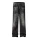 Men's Clothing High Street Washed Black Splatter Paint Jeans Trendy Brand Vibe Retro Style Loose Straight Leg Gathered Design Slimming Trousers_mkmklike.com