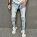 Men's Clothing New Men's Jeans Casual Ripped Slim Fit Slim Fit Stretch Men's Pants_mkmklike.com