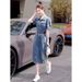 Short Sleeved Soft Denim Dress For Women 2025 New Summer Thin Style, High-End Temperament, Small Skirt_mkmklike.com