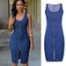 Summer New Fashion Slim-fit Zipper Denim Mini Dress For Women Europe And America Sexy Spice Girl V-neck Sleeveless Denim Dress_mkmklike.com